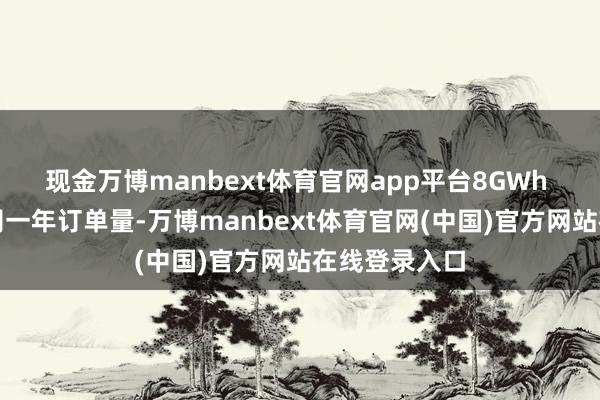 现金万博manbext体育官网app平台8GWh 接近头部公司一年订单量-万博manbext体育官网(中国)官方网站在线登录入口