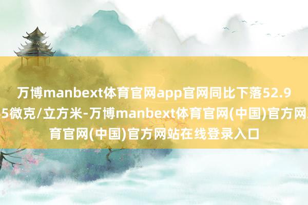万博manbext体育官网app官网同比下落52.9%;O3浓度为65微克/立方米-万博manbext体育官网(中国)官方网站在线登录入口