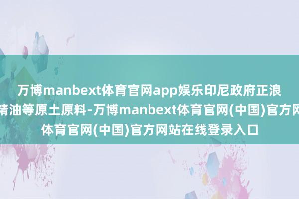 万博manbext体育官网app娱乐印尼政府正浪漫奉行椰子油、精油等原土原料-万博manbext体育官网(中国)官方网站在线登录入口